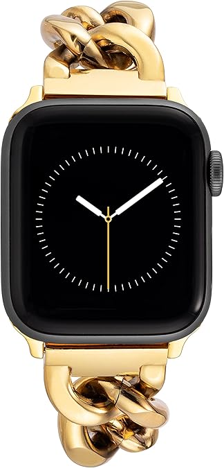 Smartwatch with gold chain bracelet